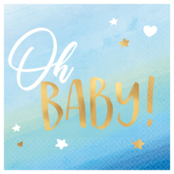 Image de OH BABY BOY BEVERAGE NAPKINS