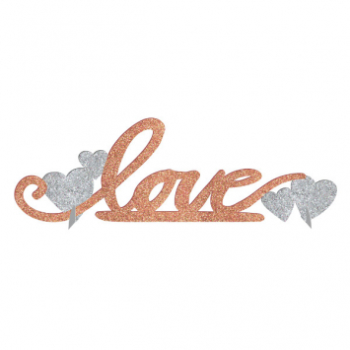 Image de NAVY BRIDE GLITTER TABLE DECORATION - LOVE