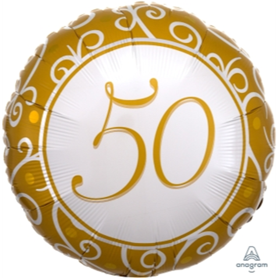 Picture of 50th - ANNIVERSARY - 18" FOIL BALLOON
