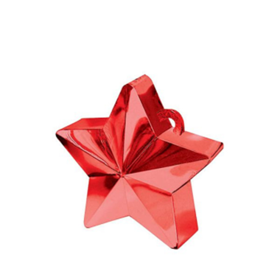 Picture of PLASTIC STAR  BALLOON WEIGHT - RED
