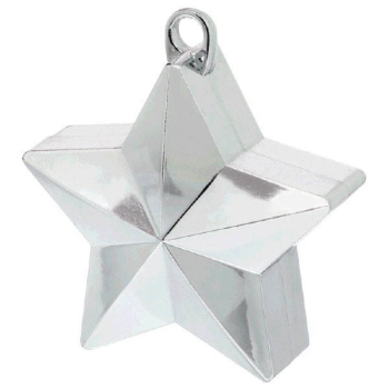 Image de PLASTIC STAR  BALLOON WEIGHT - SILVER