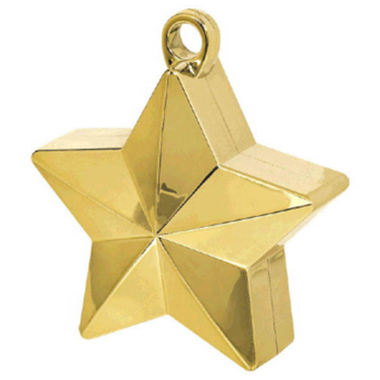 Picture of STAR FOIL BALLOON WEIGHT - GOLD