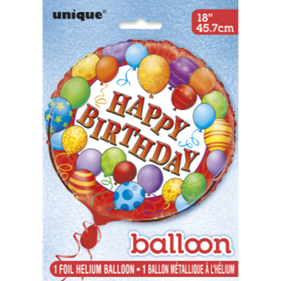 Image sur 18" FOIL - BIRTHDAY BALLOONS