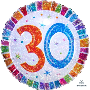 Image de 30th - 18" FOIL - RADIANT BIRTHDAY