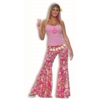 Picture of 60'S BELL BOTTOM PANTS - FLOWER POWER