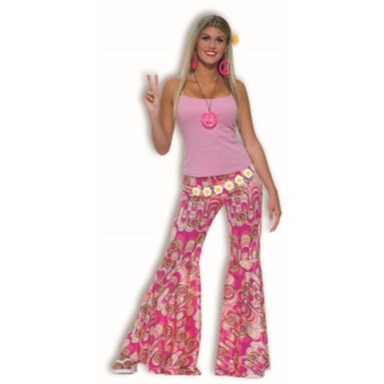 Picture of 60'S BELL BOTTOM PANTS - FLOWER POWER