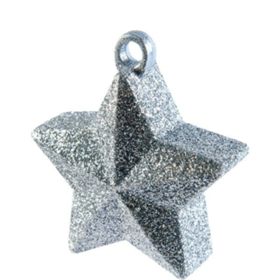 Picture of GLITTER STAR BALLOON WEIGHT - SILVER