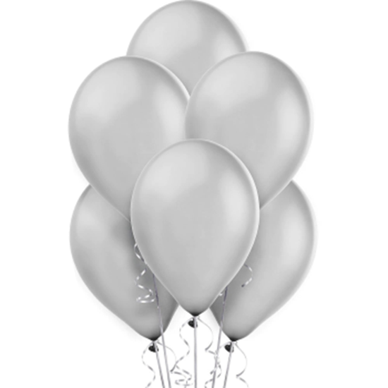 Image sur 12" PEARL SILVER BALLOONS