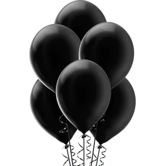 Picture of 12" PEARL BLACK BALLOONS