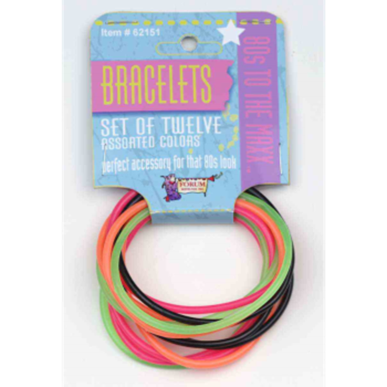 Picture of 80'S NEON BANGLE BRACELETS - 12/PACKAGE