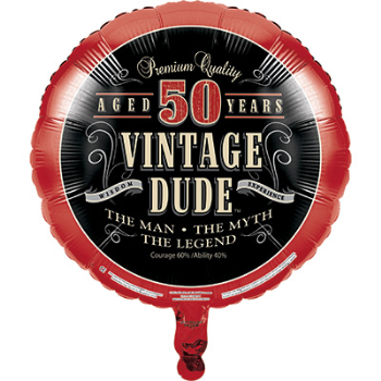 Picture of 50th - 18" FOIL BALLOON - VINTAGE DUDE