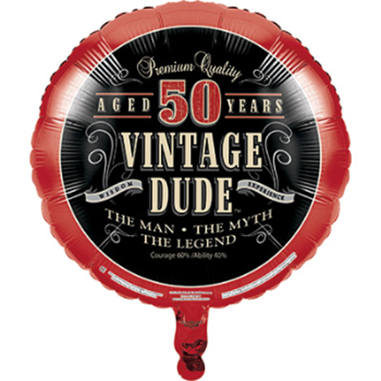 Picture of 50th - 18" FOIL BALLOON - VINTAGE DUDE