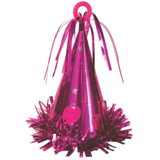 Image sur PARTY HAT BALLOON WEIGHT - HOT PINK