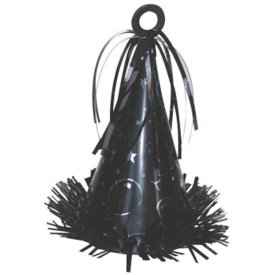 Image sur PARTY HAT BALLOON WEIGHT - BLACK