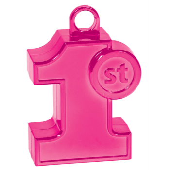 Image de 1ST BIRTHDAY PINK SHAPED BALLOON WEIGHT