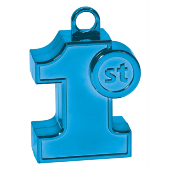 Picture of 1ST BIRTHDAY SHAPED BLUE BALLOON WEIGHT