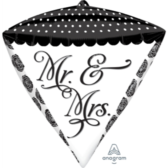 Picture of MR & MRS DIAMOND FOIL CONE SHAPE
