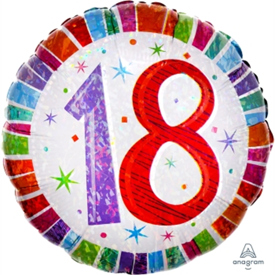 Picture of 18" FOIL - 18TH RADIANT BIRTHDAY