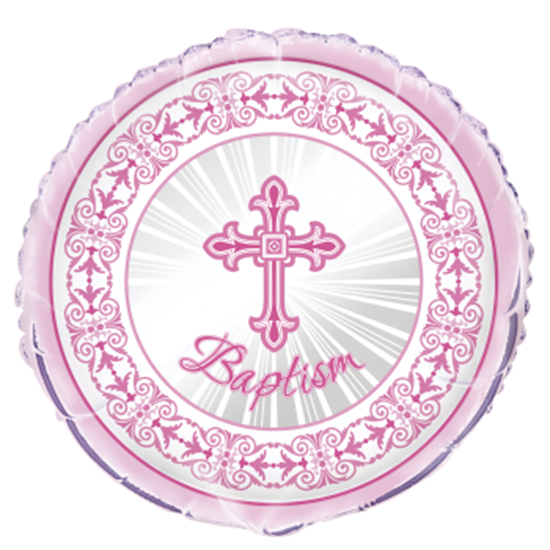 Picture of 18" FOIL - PINK RADIANT CROSS