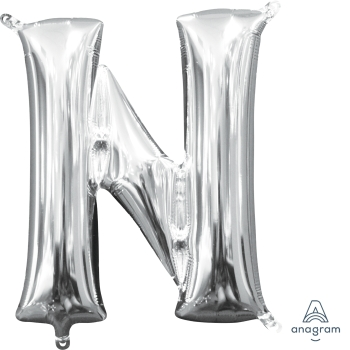 Image de MINI SHAPE LETTER N - SILVER (AIR FILLED)
