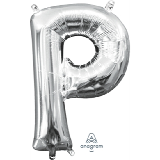 Image sur MINI SHAPE LETTER P  - SILVER (AIR FILLED)