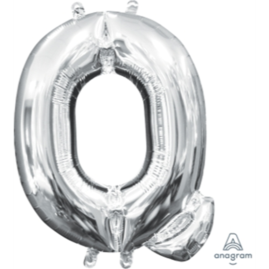 Image sur MINI SHAPE LETTER Q  - SILVER (AIR FILLED)
