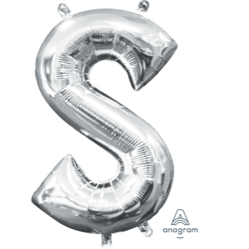 Picture of MINI SHAPE LETTER S - SILVER (AIR FILLED)