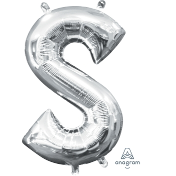 Image de MINI SHAPE LETTER S - SILVER (AIR FILLED)