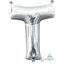 Picture of MINI SHAPE LETTER T  - SILVER (AIR FILLED)