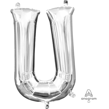 Image de MINI SHAPE LETTER U - SILVER (AIR FILLED)