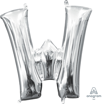 Image de MINI SHAPE LETTER W  - SILVER (AIR FILLED)