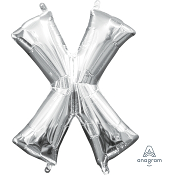 Image de MINI SHAPE LETTER X - SILVER (AIR FILLED)