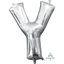 Image de MINI SHAPE LETTER Y - SILVER (AIR FILLED)
