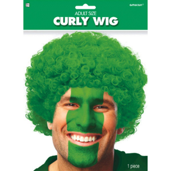 Image sur GREEN CURLY WIG