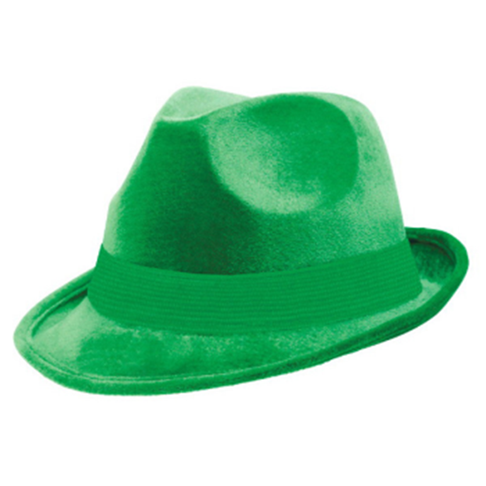 Picture of GREEN FELT FEDORA HAT