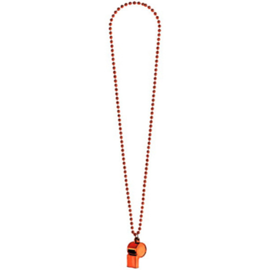 Picture of ORANGE WHISTLE ON BEAD NECKLACE