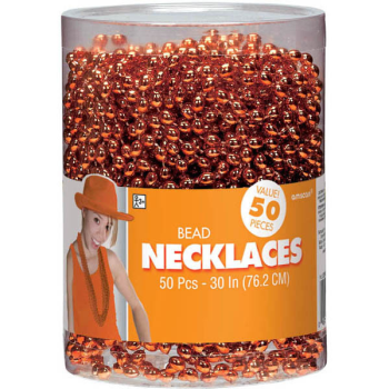 Image de ORANGE BEAD NECKLACES  50CT