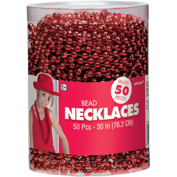 Picture of RED BEAD NECKLACES  50CT