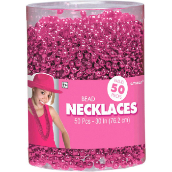 Image de PINK BEAD NECKLACES  50CT