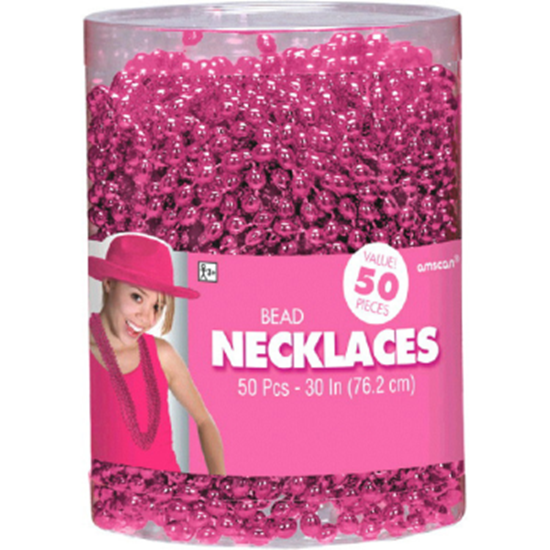Picture of PINK BEAD NECKLACES  50CT