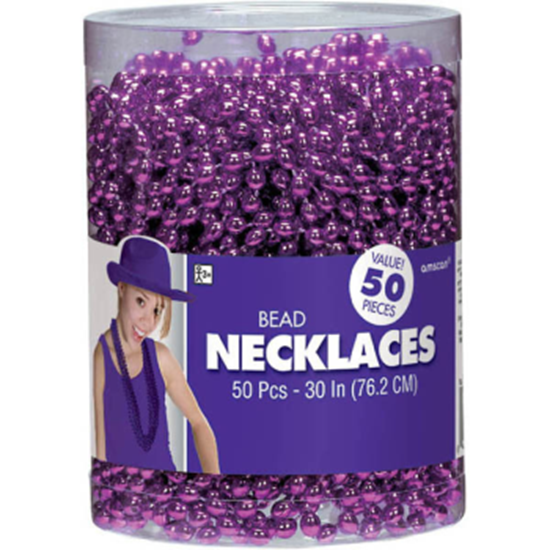 Image sur PURPLE BEAD NECKLACES  50CT