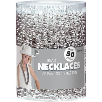 Image de SILVER BEAD NECKLACES  50CT