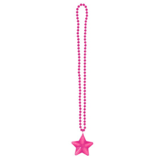 Picture of PINK LIGHT-UP STAR NECKLACE