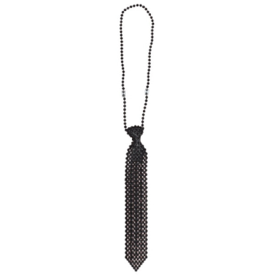 Picture of BEADED TIE NECKLACE BLACK
