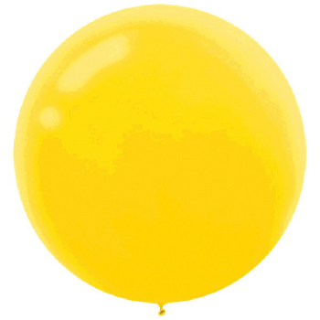 Image de 24" LATEX BALLOONS - YELLOW SUNSHINE 4CT