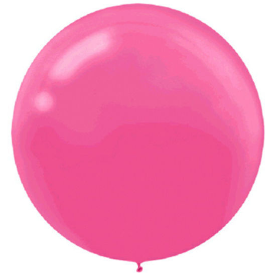 Image sur 24" LATEX BALLOONS - BRIGHT PINK 4CT