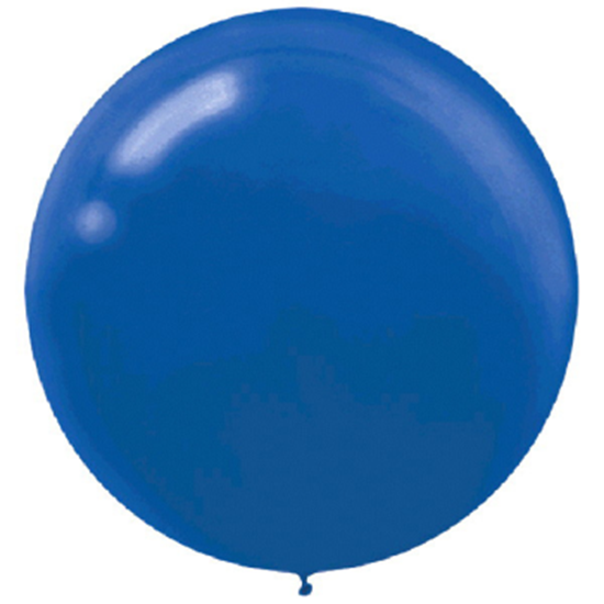 Image sur 24" LATEX BALLOONS - BRIGHT BLUE 4CT
