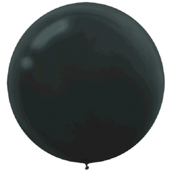 Image sur 24" LATEX BALLOONS - BLACK 4CT