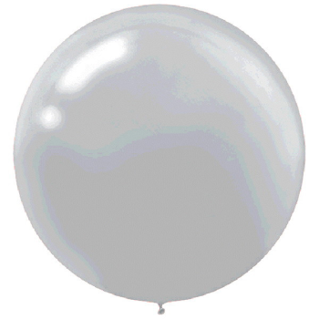 Image de 24" LATEX BALLOONS - SILVER 4CT