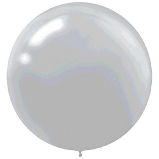 Image sur 24" LATEX BALLOONS - SILVER 4CT